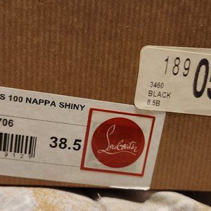 Louboutin Shiny Black size 38.5 Pigalle